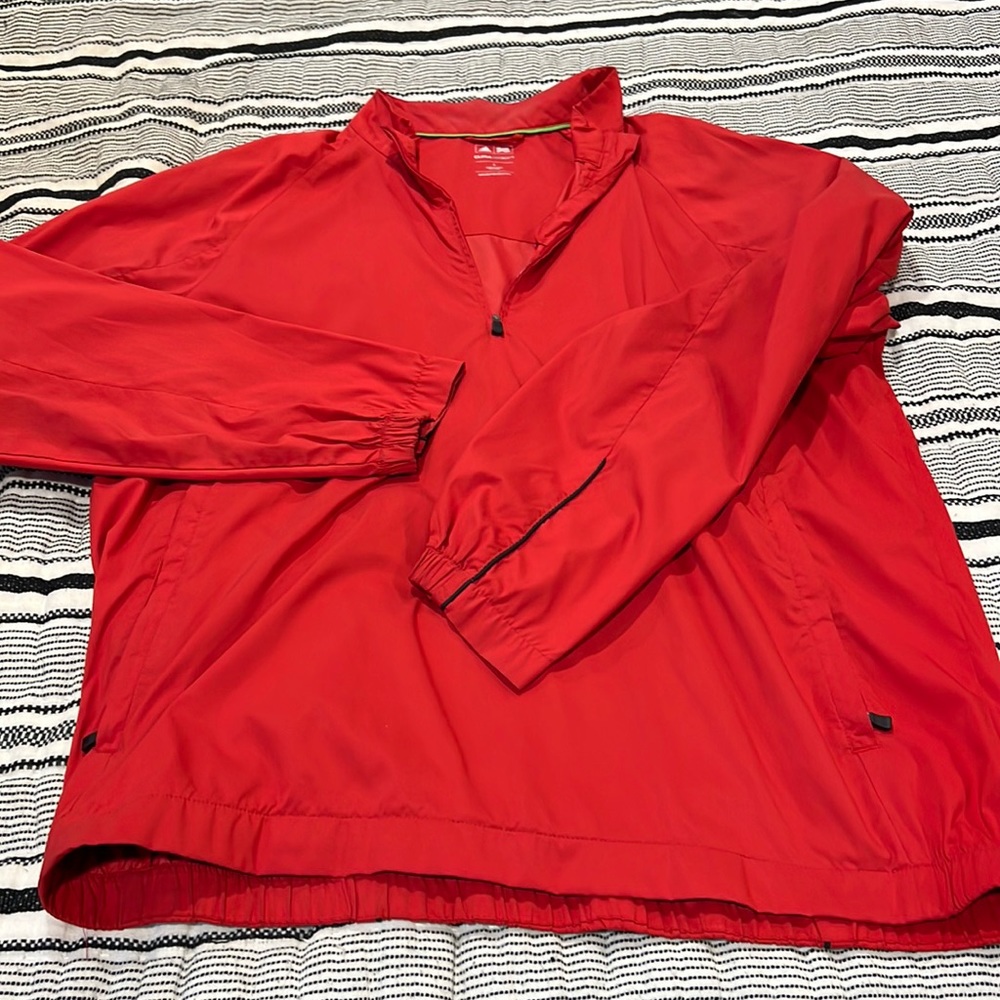 Mens L quarter zip adidas climate proof jacket